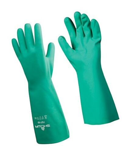 Green Nitrile Chemical Gloves