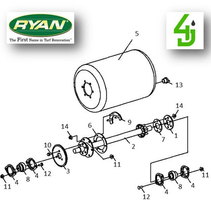 Ryan 2703102.7 Drive Assembly for LawnAire IV Drum image 1