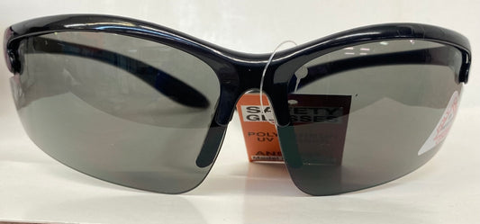 SPORT SAFETY GLASSES BLACK W/GREY LENS image 0