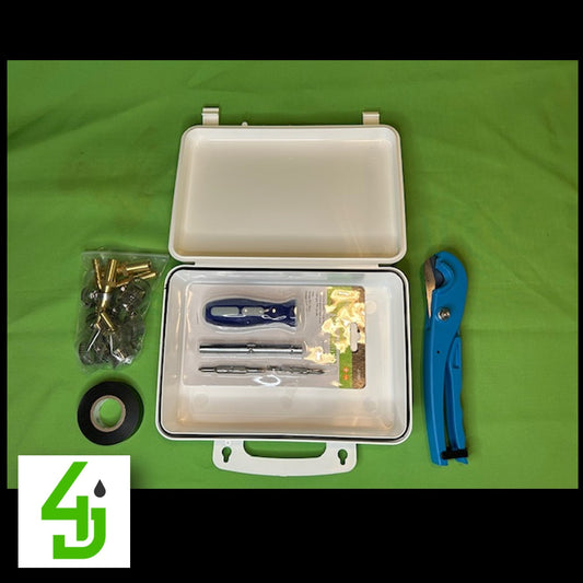 Hose Repair Kit with Brass Splices and Hose Cutter image 0