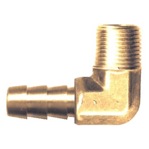 Brass 90 Degree Elbow Hose Barb 3/4 Inch MPT x 3/4 Inch Barb