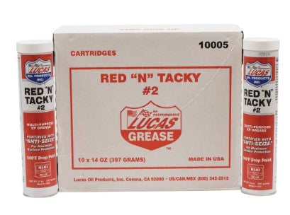 Lucas Oil Red "N" Tacky Grease Single14 Ounce Tubes