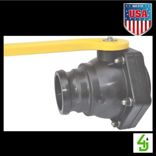 Poly Ball Valve Short Series 3 Inch Male Adapter x 3 Inch Flange Full Port MVSF300FP