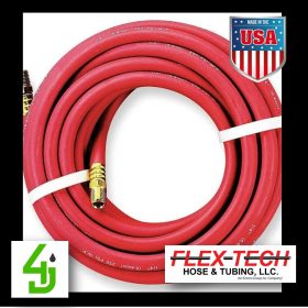 Multi Purpose Air and Water Hose 200 PSI 1 inch x 100 foot with fittings Male and Female