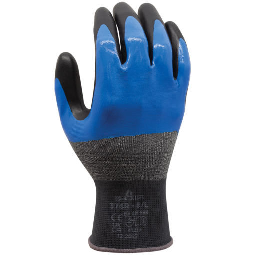 SHOWA 376 Foam Nitrile Palm Coated Glove with 3/4 Nitrile Undercoat - Size XL