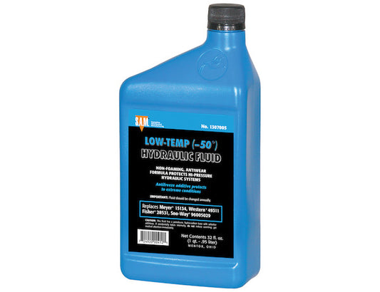 Snow Plow Oil Low-Temperature Blue Hydraulic Fluid (Full Case, Twelve 1 Quart Bottles)