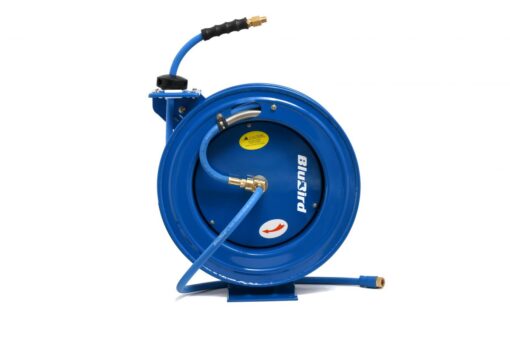 BluBird Rubber Air Hose Reel Heavy Duty Single Arm Assembly 3/8" x 50' BBRHD3850