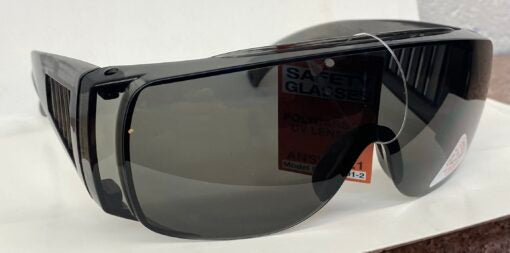 SIERRA SAFETY GLASSES BLACK W/GREY LENS